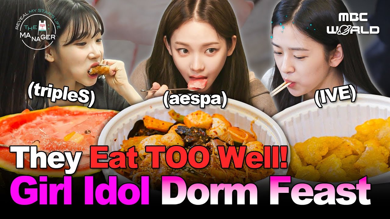 [Sub] Girl Idol Eating Everything at the Dorm🍚From Steak to Korean Food MUKBANG #KPOP #IDOL #MUKBANG