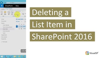 Deleting a List Item in SharePoint 2016