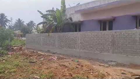 Low budget interlock bricks for compound wall #home #interlockbricks #construction #lowcostblock