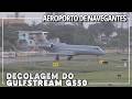 DECOLAGEM GULFSTREAM 550 + DECOLAGEM DE BOEING 737 MAX COM LUZ DO SOL FIM DE TARDE - NAVEGANTES