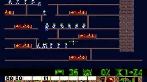 Lemmings Genesis/Mega Drive Walkthrough: Taxing Level 19