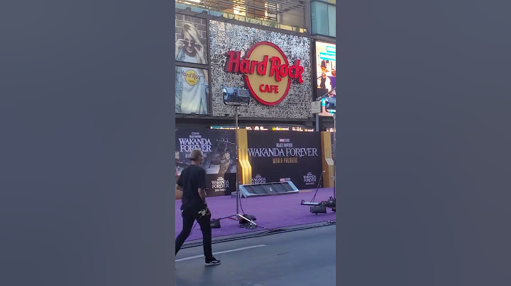 Setting up for Wakanda Forever premiere on Hollywood blvd October 26, 2022