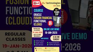 Sunday Oracle fusion financials functional demo #o3technologies