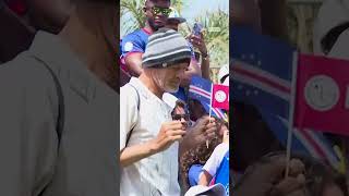 Cape Verde fans celebrating their draw with Spain!