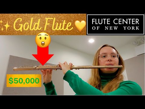 Trying Gold Flutes💛 @FluteCenter
