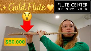 Trying Gold Flutes💛 @FluteCenter