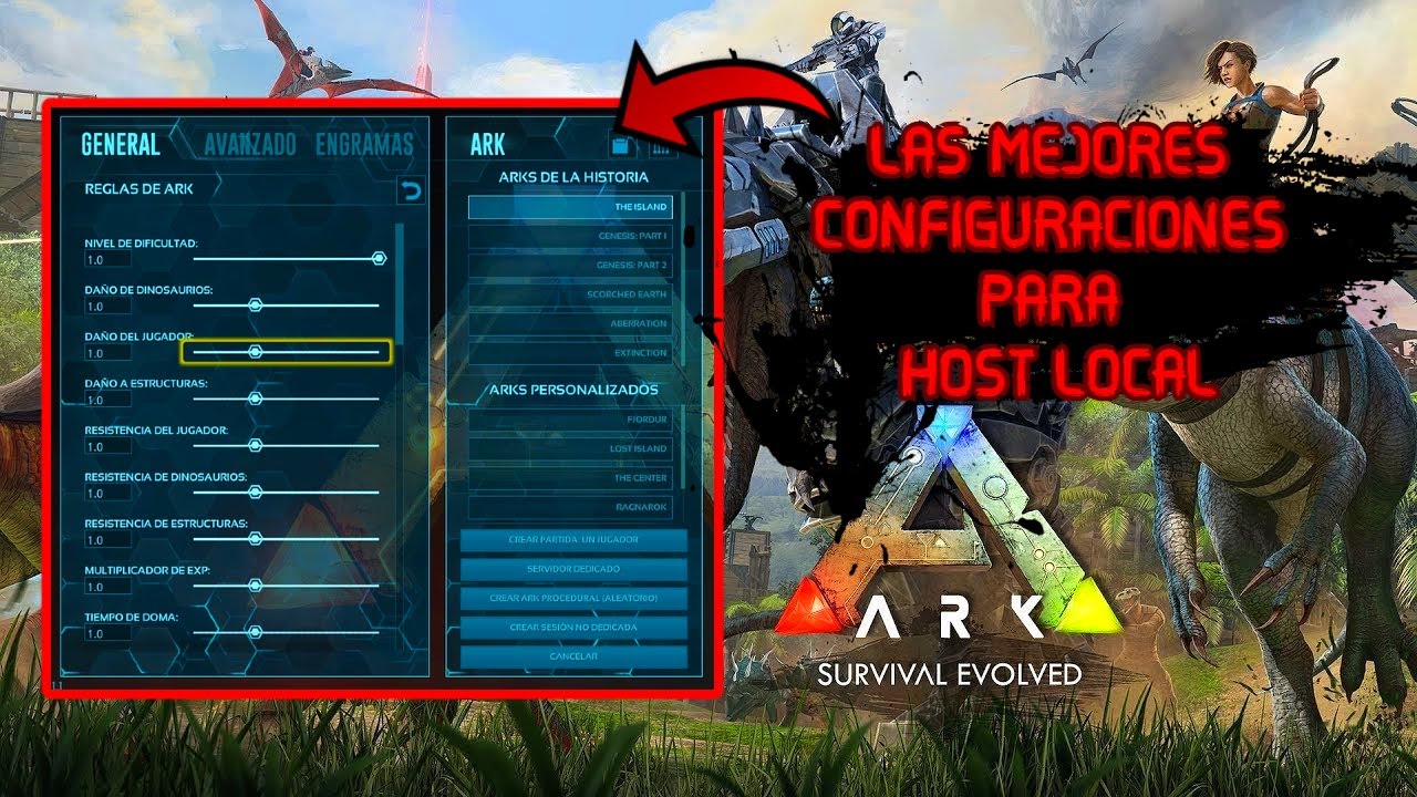 Las MEJORES CONFIGURACIONES de ARK para tu HOST LOCAL en 2023!! - YouTube