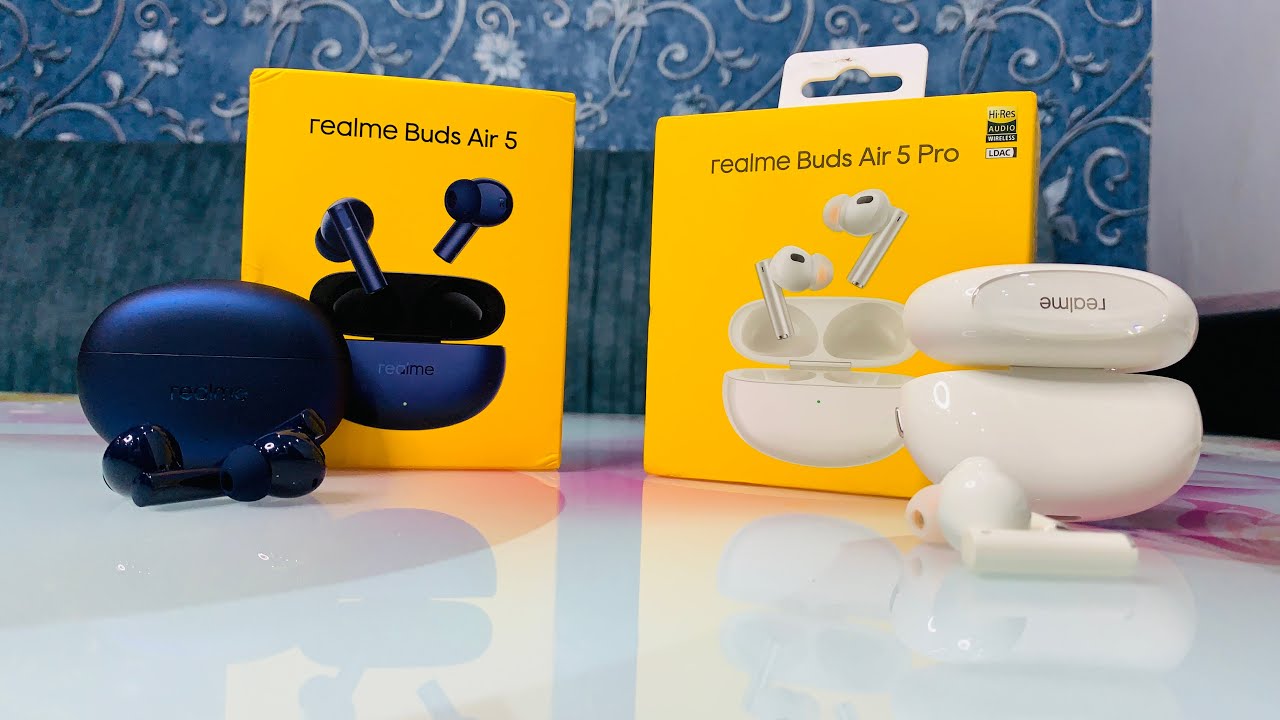 Realme Buds Air 5 vs Realme Buds Air 5 Pro Unboxing & Comparison 