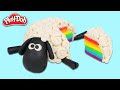 How to Make a Cute Rainbow Play Doh Sheep Cake | Fun & Easy DIY Play Dough Arts and Crafts!
