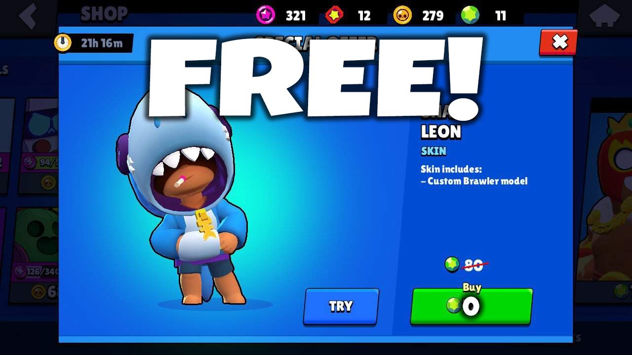 Free Leon And Shark Leon Glitch In Brawl Stars With Proof Youtube