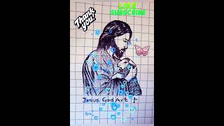Jesus Aur Masoom Memna 🕊️❤️ | Prem, Daya Aur Vishwas Ka Prateek ✨#god#jesus art#memna#daya#prem#pen🙏