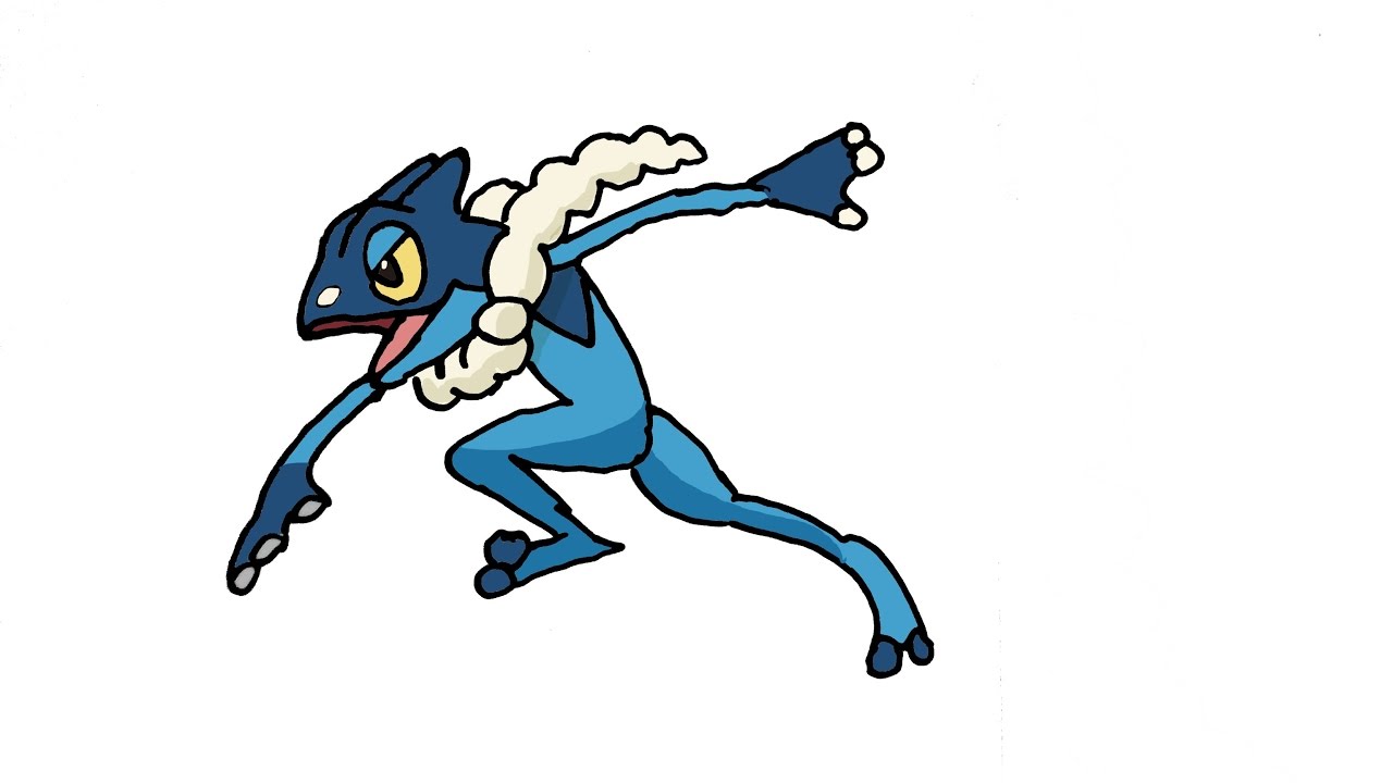 how to draw frogadier pokemon youtube