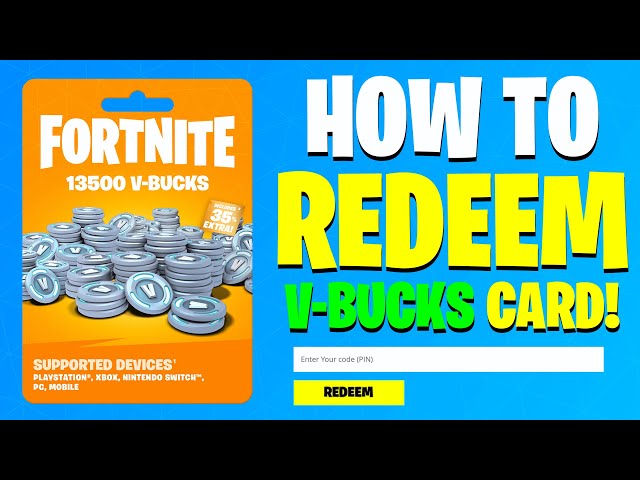 Fortnite V-Bucks Gift Card (redeem at Fortnite.com/vbuckscard)