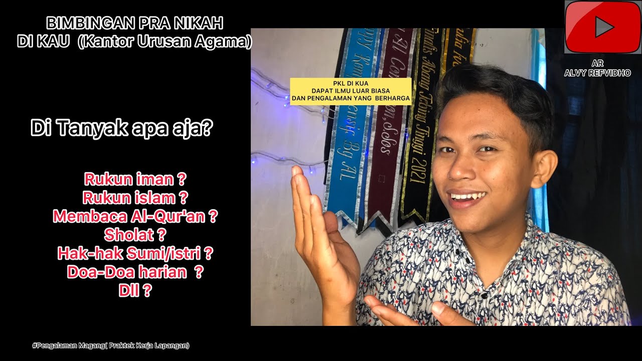 BIMBINGAN PRA NIKAH | Pertanyaan apa aja saat bimbingan pra nikah di KUA