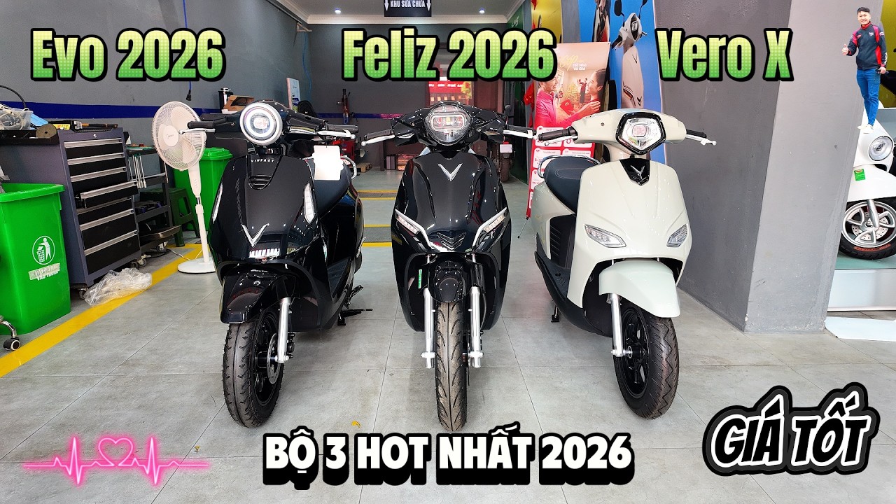 Vinfast Evo 2026 – Feliz 2026 – Vero X 2026 ▶ Bộ 3 mẫu xe máy điện HOT nhất hiện nay ???? TOP 5 ĐAM MÊ 