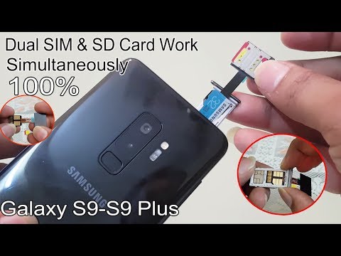 Samsung S9 & S9 Plus || How To Use Both 2 SIM With SD CARD with Hybrid SIM Slot Adapter in S9&S9+