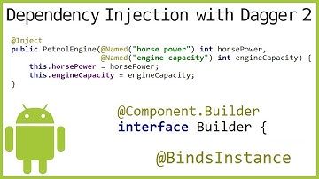 Dagger 2 Tutorial Part 8 - @COMPONENT.BUILDER, @BINDSINSTANCE & @NAMED - Android Studio Tutorial