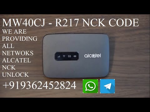 How to unlock Vodafone Alcatel R217 MiFi MW40CJ MW40VD RCK NCK Unlock Code +919362452824