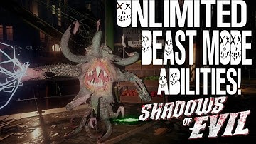 Shadows Of Evil *NEW*UNLIMITED BEAST MODE ABILITIES!! Fun Glitch to do on Shadows!