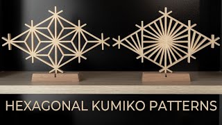 Making Hexagonal Kumiko  Asanoha and Rindo Patterns