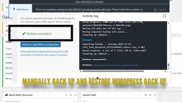 Manually Restore Wordpress Site From Backup