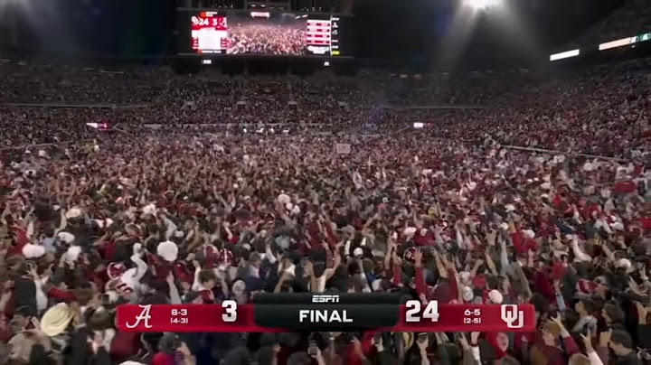Oklahoma UPSETS #7 Alabama and fans storm the field twice