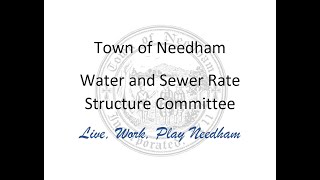 Water and Sewer Rate Structure Committee 05/29/2024