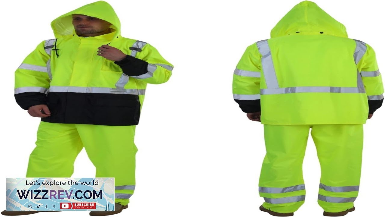 sesafety Hi Vis Rain Jacket Class 3 High Visibility Rain Gear Review ...