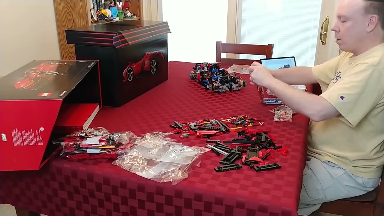 LEGO 42143 Ferrari Daytona SP3 build in one minute