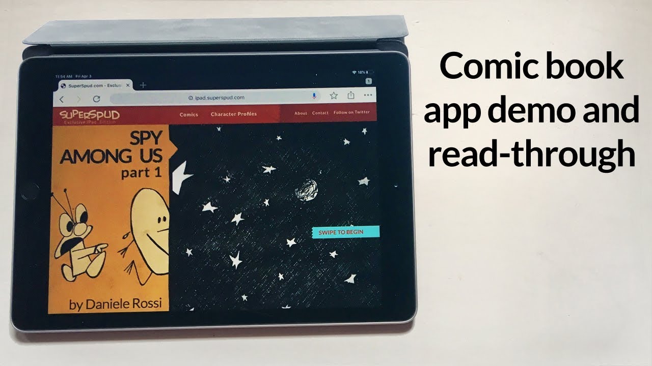 iPad comic book app demo and readthrough YouTube