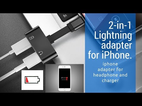 iPhone adapter for headphones | 2-in-1 Lightning adapter for iPhone 7 iPhone 8 iPhone x