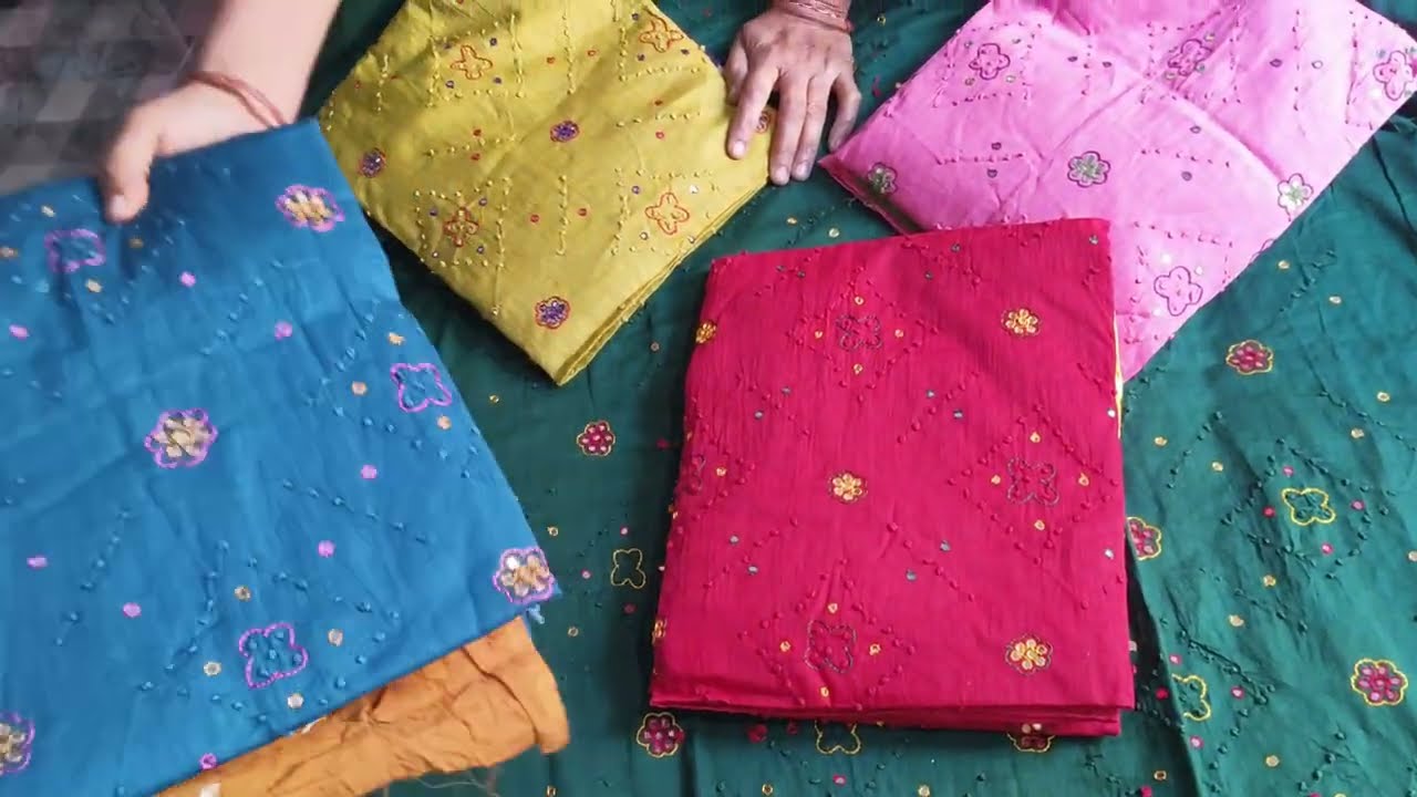 Jaipuri cotton ke bandhani 💯 pakka colour suit Oder no 9050959865