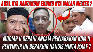 SOK-SOAN MAU PENJARAIN KDM ! ENDING NYA MALAH NANGIS MINTA MAAF ? PARA PENYINYIR MULAI BEREAKSI GAES