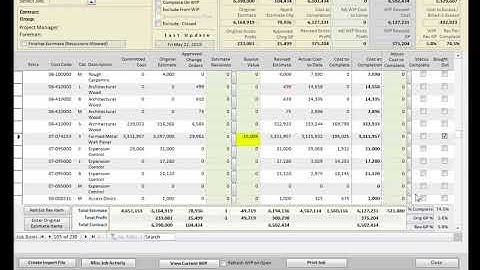 Contracts in Progress Reports  | Cabbage for Sage CRE 300 (Timberline)