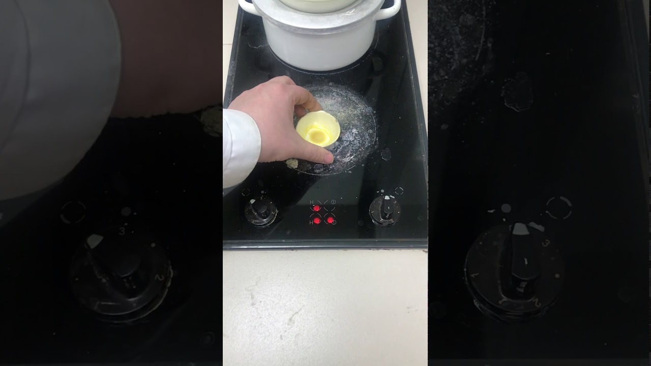 Qualitative determination of uranium  UO2Cl2 + H2O + NH4OH + (NH4)2CO3 + NH4F (Heating)