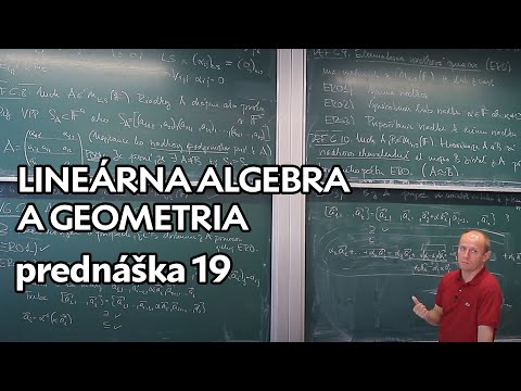 Náhľad videa: LaG | Matice, riadkový priestor, hodnosť, redukovaný stupňovitý tvar | prednáška 19