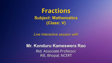 Live Interaction on PMeVIDYA : Fractions
