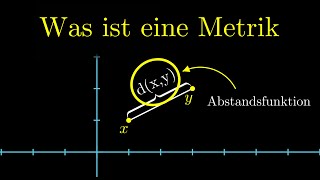 Metrik und metrische Räume, Abstandsfunktion, (EINFACH erklärt)