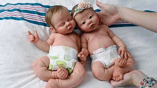 Мальчик и девочка БЛИЗНЕЦЫ!! Ультрареалистичные силиконовые младенцы-реборны Джонатан и Джонни