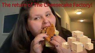 Amberlynn shows some food from Cheesecake Factory and moves some furniture around (Reaction)