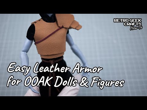 How to Make Leather Armor for Figures / OOAK Doll Monster High Chest Armor Fantasy Medieval DIY