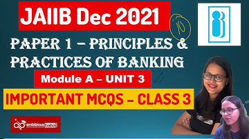 JAIIB Class-3 Unit-3 | DEC 2021 | PPB Module A | Important MCQs - Ambitious Baba