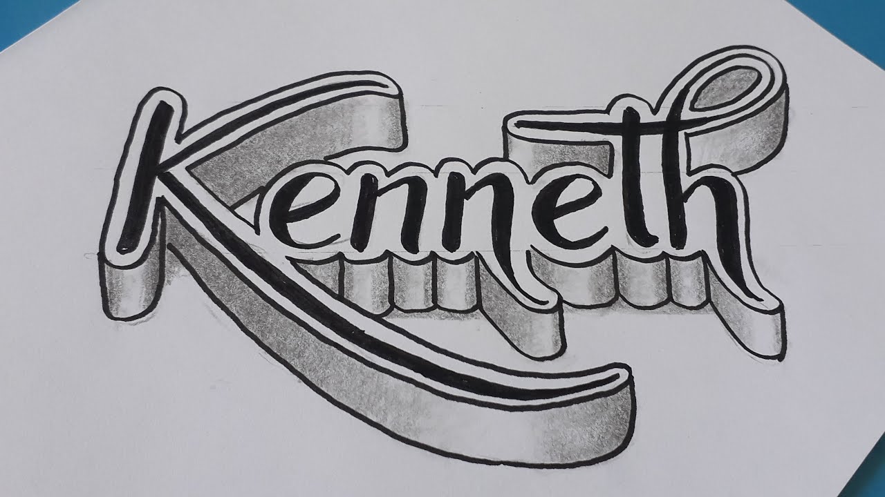 How To Write 3d Calligraphy Name On Paper / 3d Drawing For