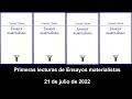 Primeras lecturas de Ensayos materialistas