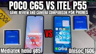 ITEL P55 VS POCO C65 IN TERMS OF GAMING PERFORMANCE AND CAMERA COMPARISON - both 5k budget phones