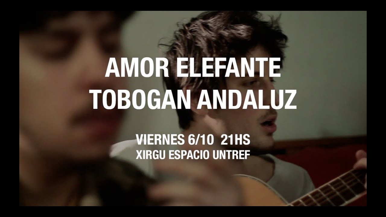 AMOR ELEFANTE y TOBOGAN ANDALUZ - Viernes 6/10 en Xirgu Espacio Untref