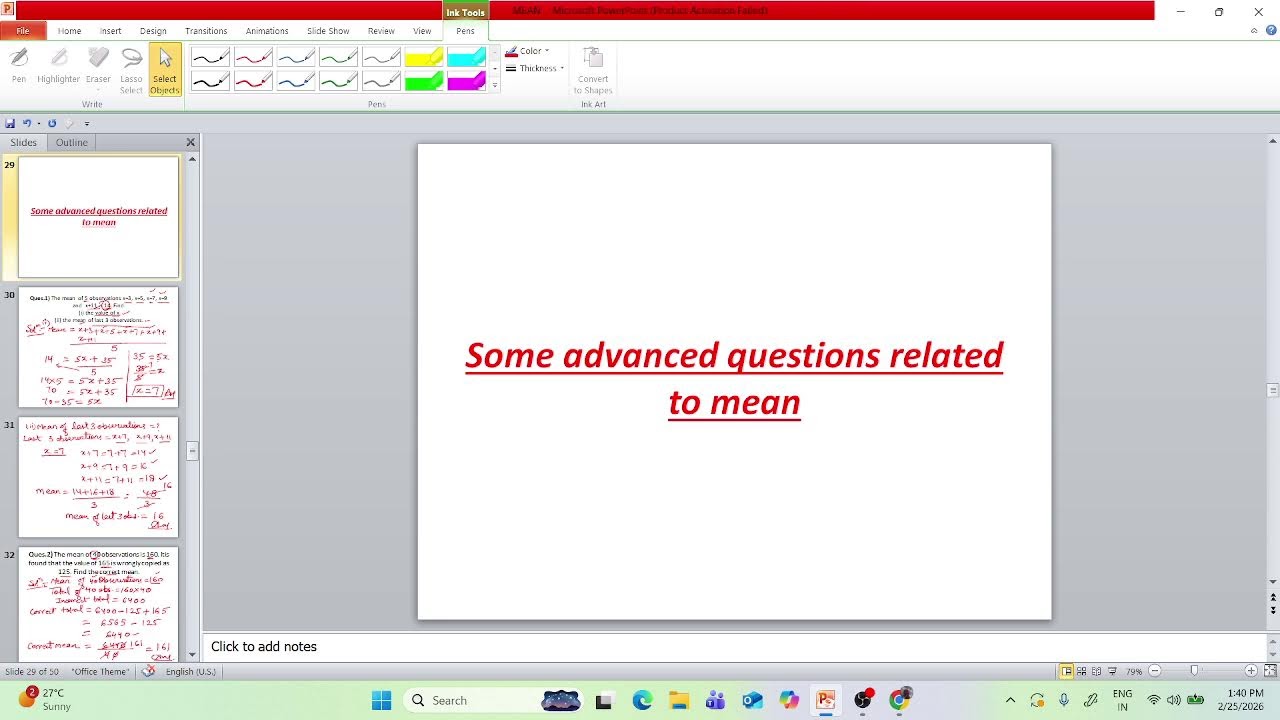 Some advanced questions related to mean