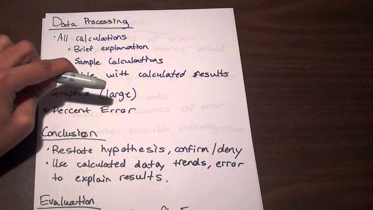 Chemistry: How to write a proper lab report - YouTube