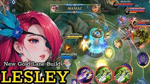 25 Kills!! Lesley New Gold Lane Build 100% Unstoppable!! - Build Top 1 Global Lesley ~ MLBB