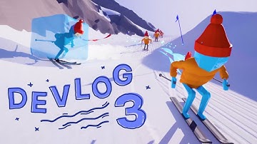 I added a FREEZE ability to my multiplayer skiing game - Indie Game Devlog 3